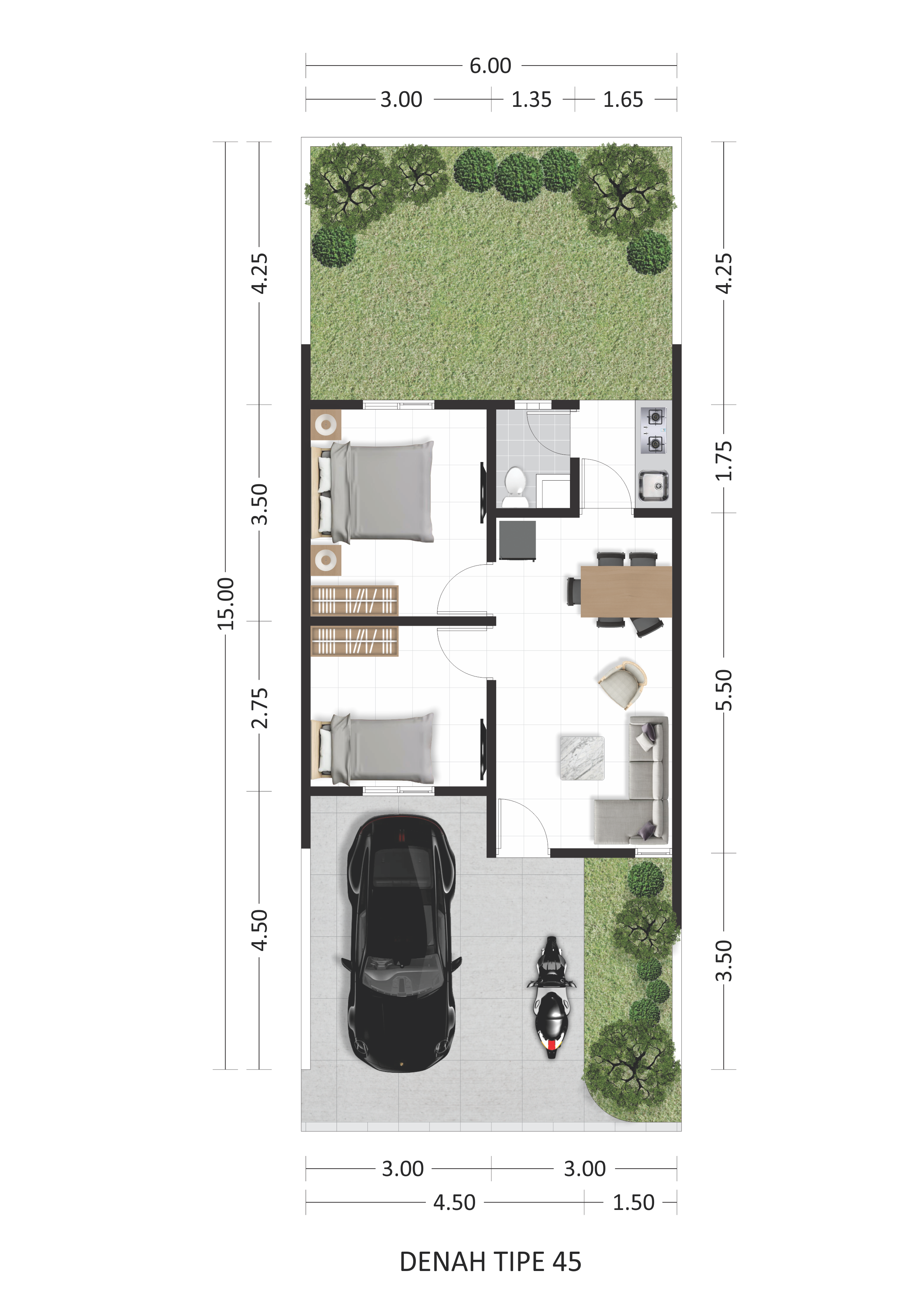 Layout Tipe 45